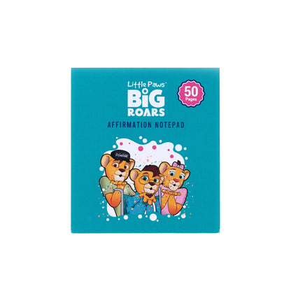 Little Paws, Big Roars Affirmation notepad 50 pages